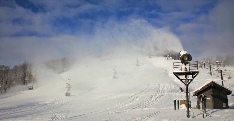 Over a foot of new snow and ideal snowmaking temperatures have helped northern Michigan ski resorts open for Thanksgiving weekend. Photo courtesy of Crystal Mountain.